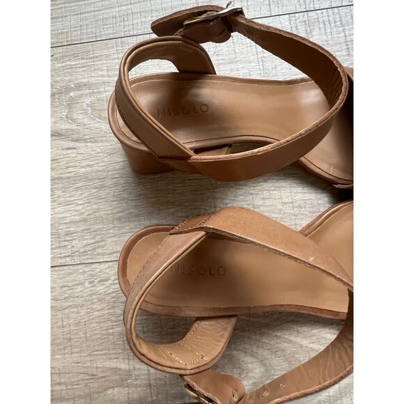 Nisolo Stella Block Heel almond leather size 7 - Picture 4 of 9